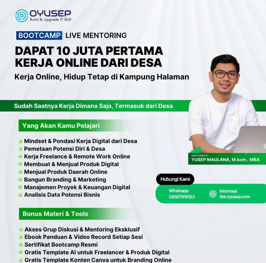 Sampul kelas 10 Juta Pertama Kerja Online Dari Desa